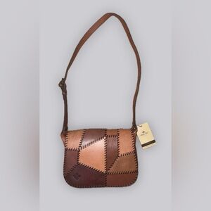Patricia Nash Patchwork Leather Saddle Bag